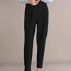 Men Casual Suit Pants Solid Color Large Size Mens Korean Style Fashion Straight Trousers All-match Ankle-length Loose A32 6