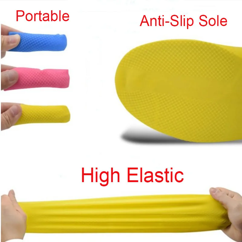 Reusable Non-slip Silicone Shoes Covers Outdoor Rain Boot Overshoes Wear-resistant Rain Boots Waterproof Rainy Day Shoe Cover