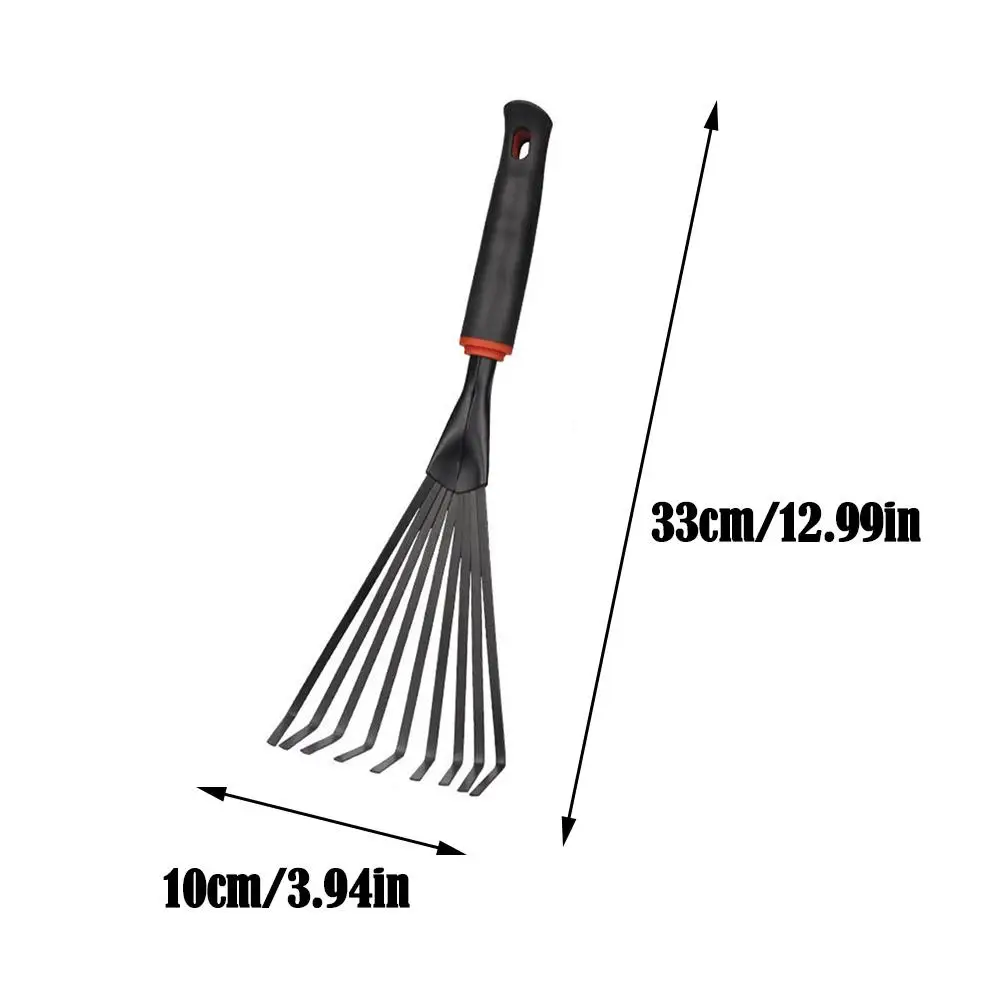 Portable Leaf Rake Plastic Rake Gardening Tool Small Garden with Handle Lawn leveling Gardening Planting Tool