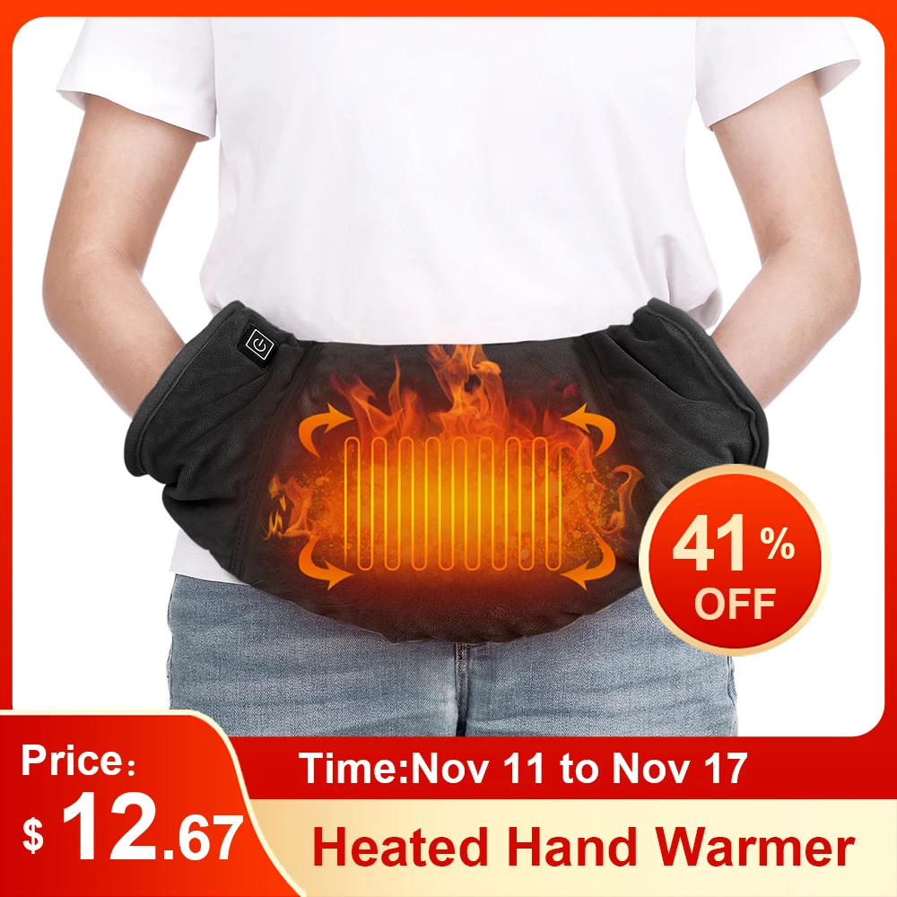 

Electric Heated Hand Warmer Muff Cold Weather Thermal Glove Waist Bag for Hunting Skiing Camping