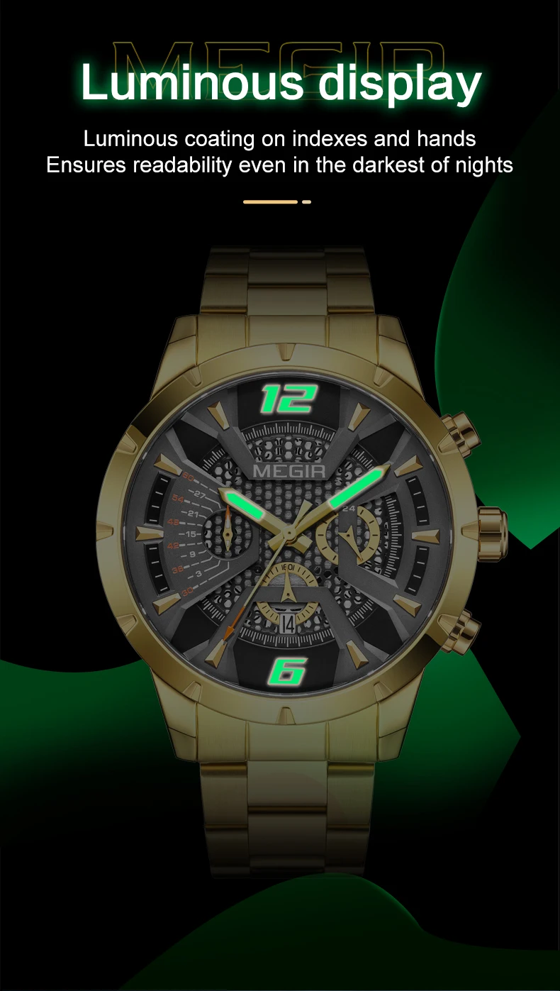 Stainless Steel for Men Luxury Business Casual Quartz Date Clock Chronograph Big Dial Wrist_voghion.com