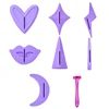 9Pcs Bikini Privates Shaving Stencil Set Female Pubic Hair Trimmer Shaver 5