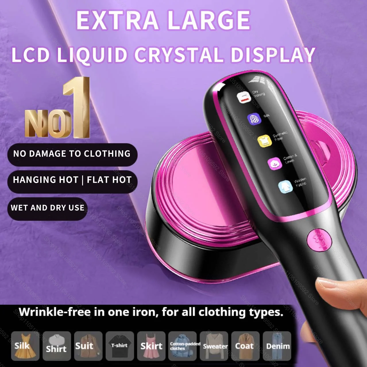 New Ironing machine Handheld Garment Steamer iron Home Electric Steam Cleaner Portable Foldable Mite Removal Flat Ironing Machin 1
