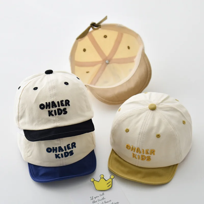 Korean Fashion Baby Visors Baseball Caps Spring Autumn Cotton Outdoor Sun Protector Hats for Kids Newborn Infant Boys Girls