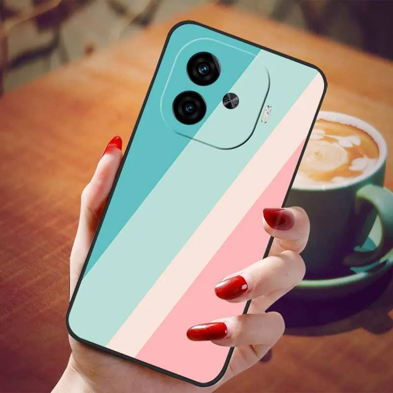 Soft Silicone Fashion Marble Shockproof Case - TPU Bumper Cover, 6.78