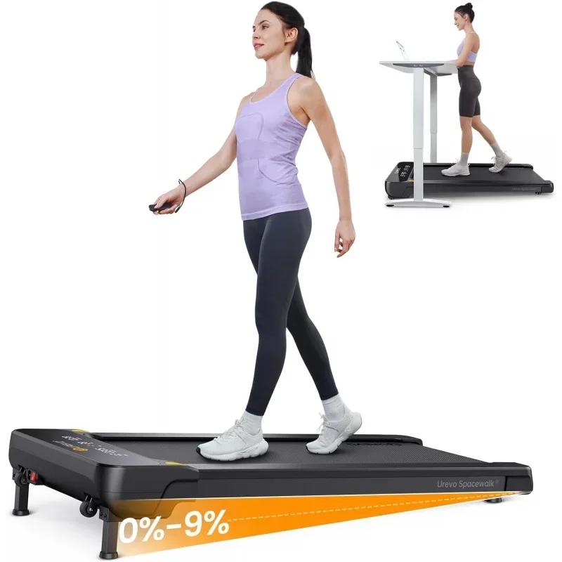 

UREVO Walking Pad with Auto Incline, Max 9% 3 Stage Incline Under Desk Treadmill, 2.5HP Inclined Walking Treadmill for Home with