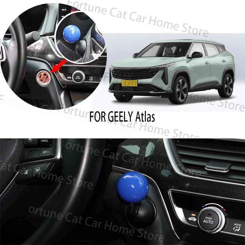

FOR GEELY ATLAS car BUTTON START Modification of pull rod decorative ball All metal ball tie rod Circular decorative
