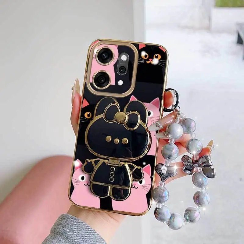Heart-Shaped Pink Phone Case Set with Lanyard and Stand - 3 Piece Set