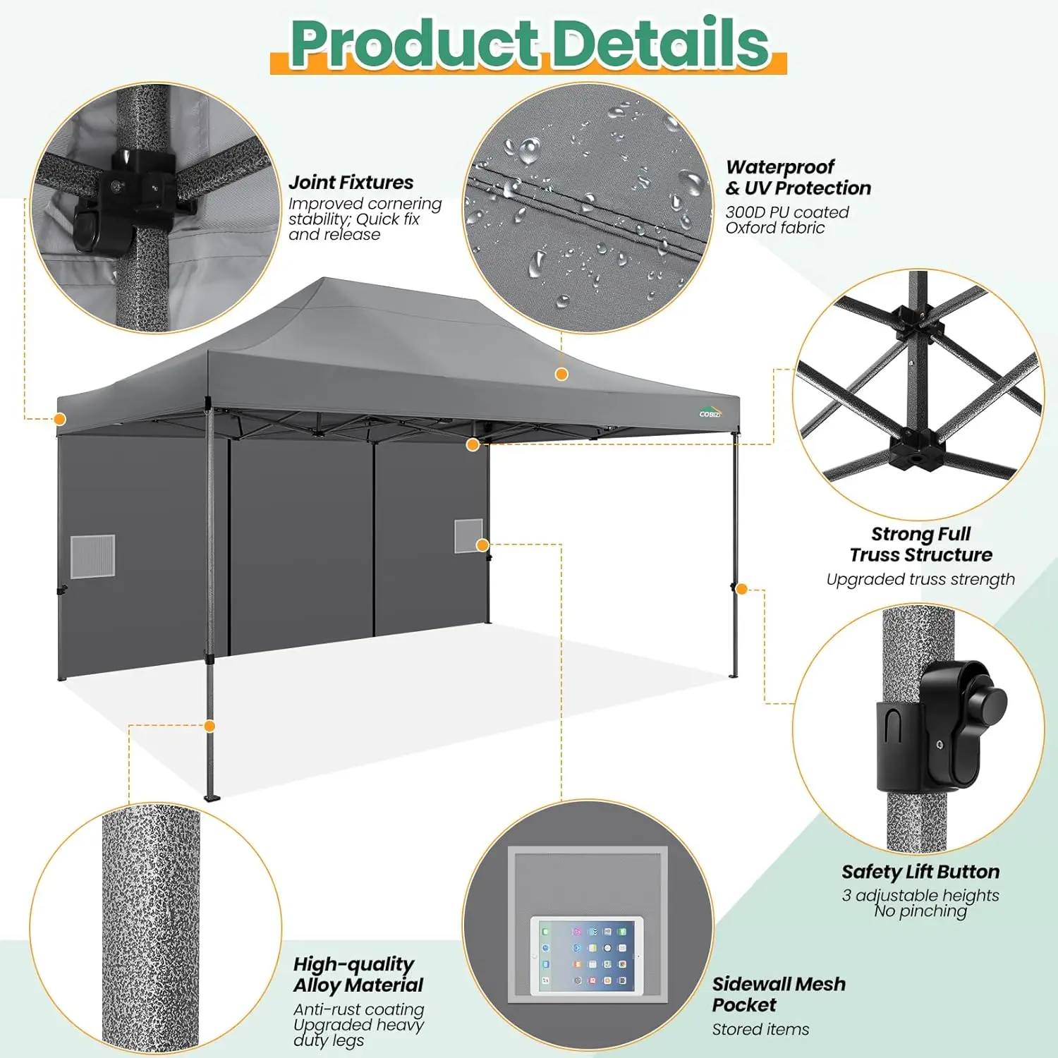 1Heavy Duty Pop-Up Canopy 3