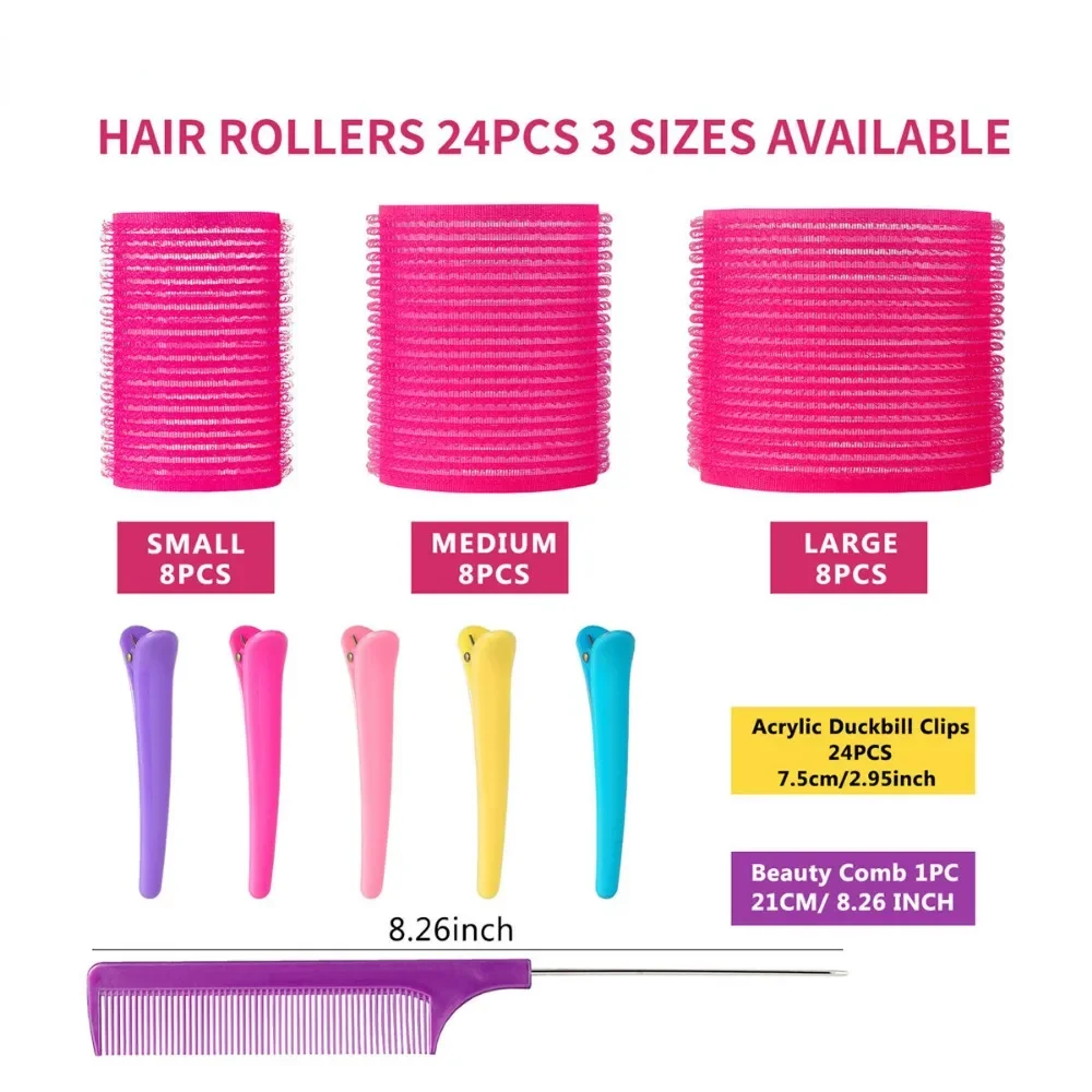 Hair Rollers Self Grip Holding Self-Adhesive Air Bangs Curling Roller Hair Clips Comb DIY Curling Tools hair styling tool hair curling tools