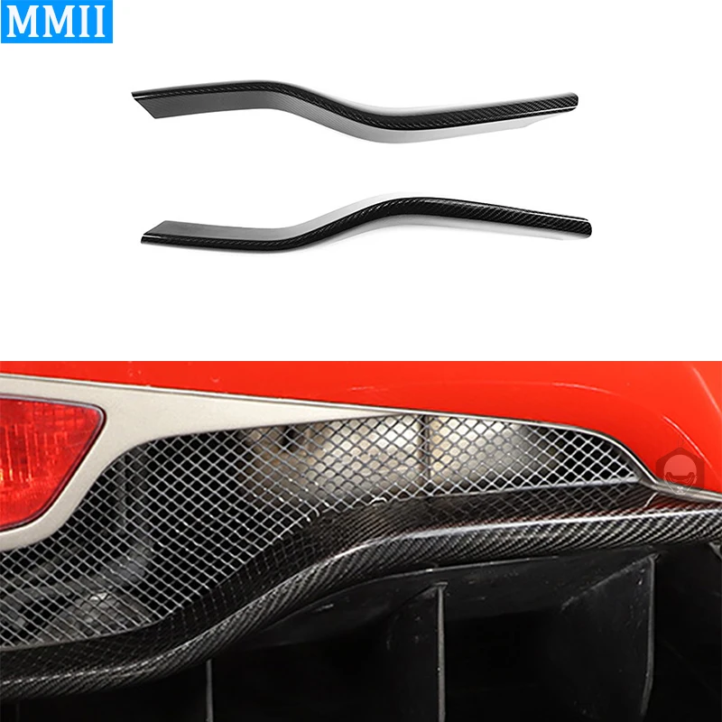 

For Ferrari 458 2011-2016 Dry Carbon Fiber Rear Lip Bumper Trim Strip Cover External Protection Accessories Sticker