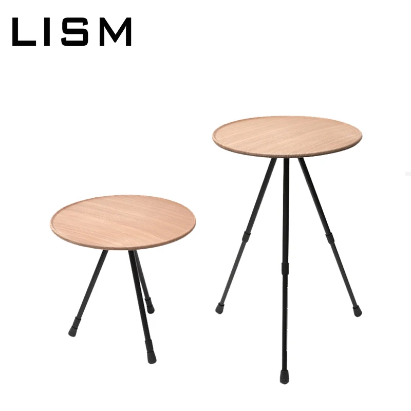 

Portable Folding Camping Table Outdoor Hiking Backpacking Picnic Adjustable Round Mini Table Tea Coffee Desk with Tripod