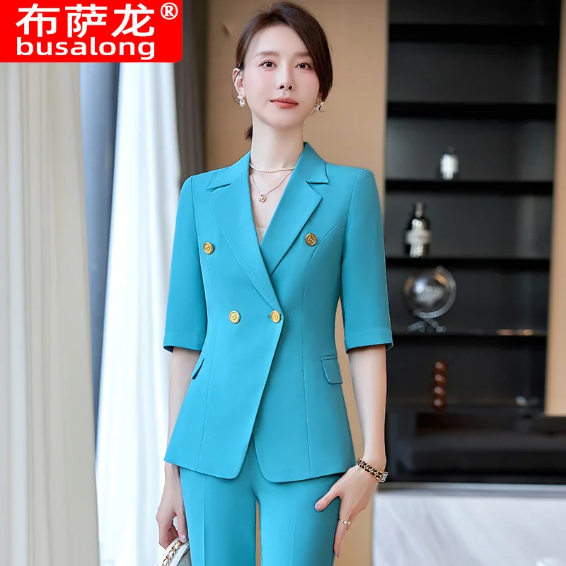 

Women's Business Suit2024Spring and Summer New Small Commuter Women's Formal Wear High Sense Interview Work Clothes