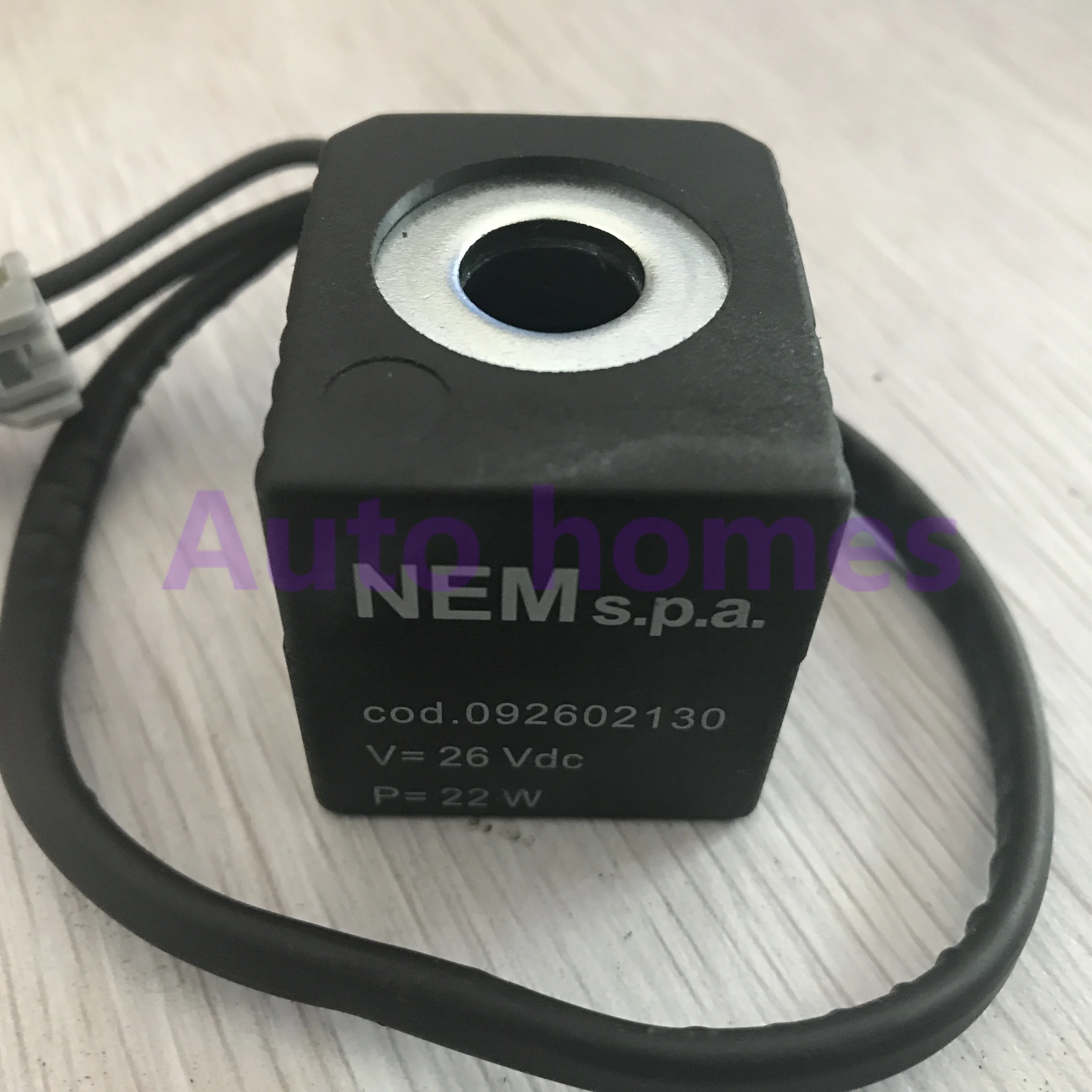Bobina Per Elettrovalvola Idraulica – Foro Interno 13mm, Altezza 37mm, Con Cavo