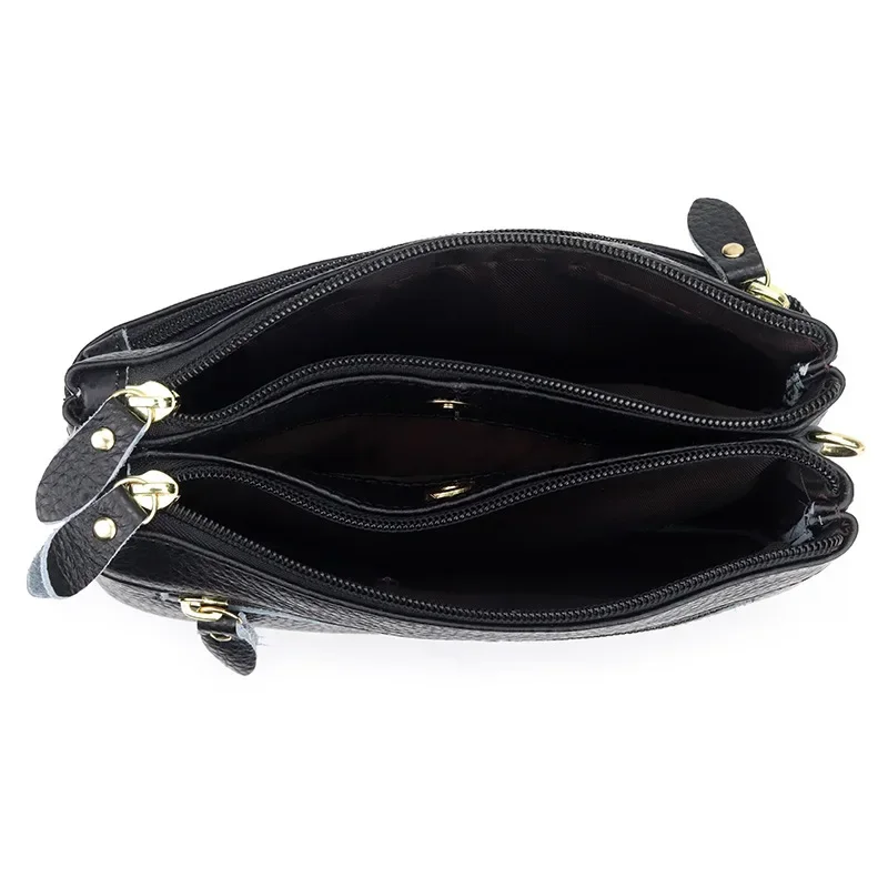 Genuine Leather Women Crossbody Bag Small Shoulder Handbags Casual Wristlet Clutch Purse Large Capacity Messenger Bags for Women crossbody bag women handbags leather shoulder bag