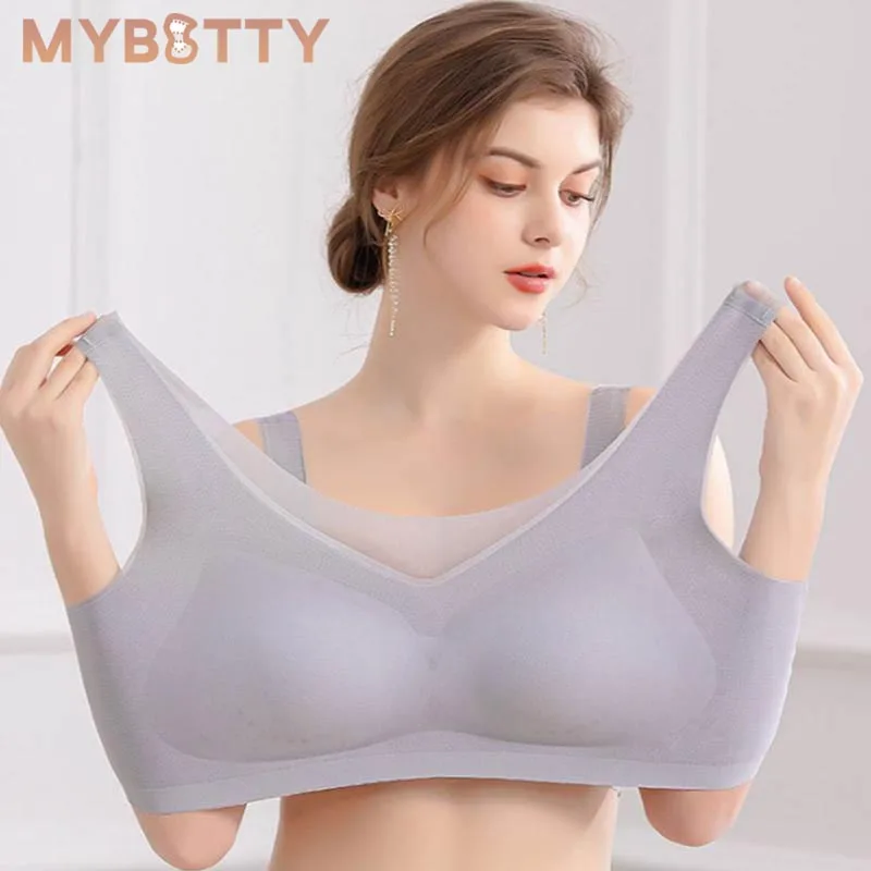 Bras For Women Ladies No Steel Ring Bra Latex Underwear Thin Breathable  Push Up Sports Sleep Bra