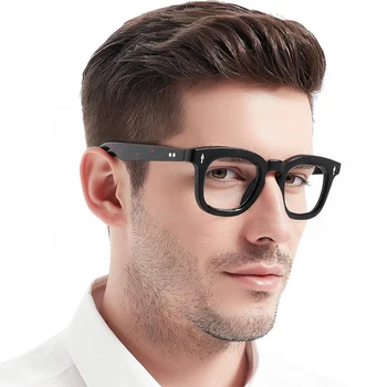Japanese Acetate Frame Men Brand Design Vintage Retro Reading Glasses Women Prescription Eyeglasses Men Sunglasses UV400 Eyewear