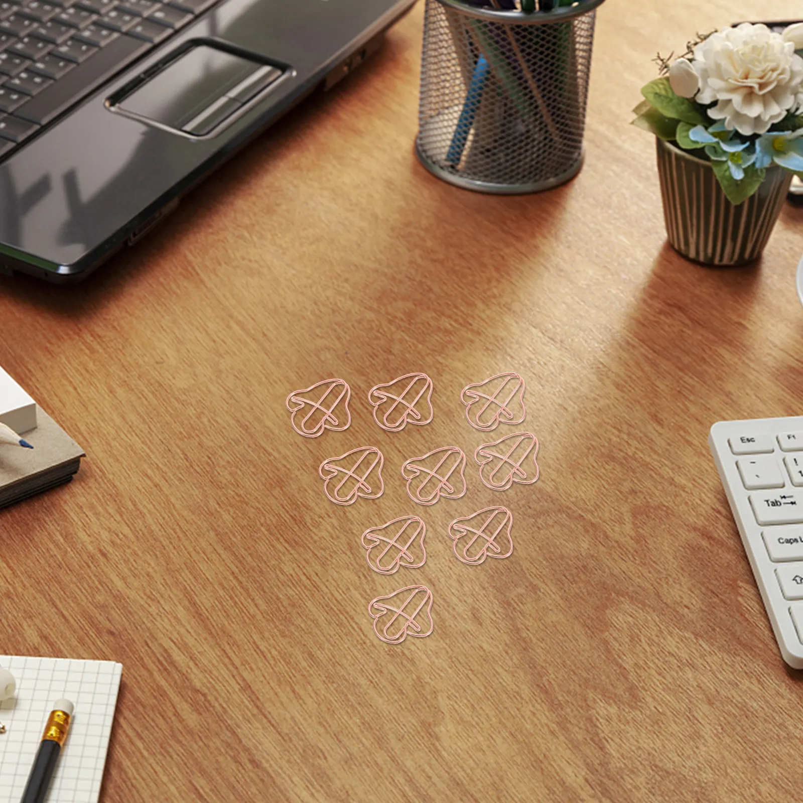 50Pcs 버섯 모양의 금속 종이 클립 골드 마감 장식 사무실 학교 문서 주최자 북마크 사진 홀더 편지지