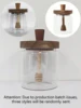 1/2/3pc Glass Honey Jar Honey Pot Airtight Advanced Glass Sealed Tank Mixing Rod with Wooden Cover Transparent Honey Bottle 6