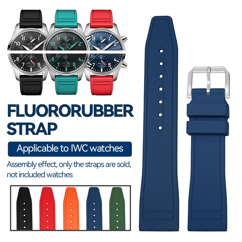 Caphter Fluoride Rubber Strap Watch Band Bracelet Compatible With