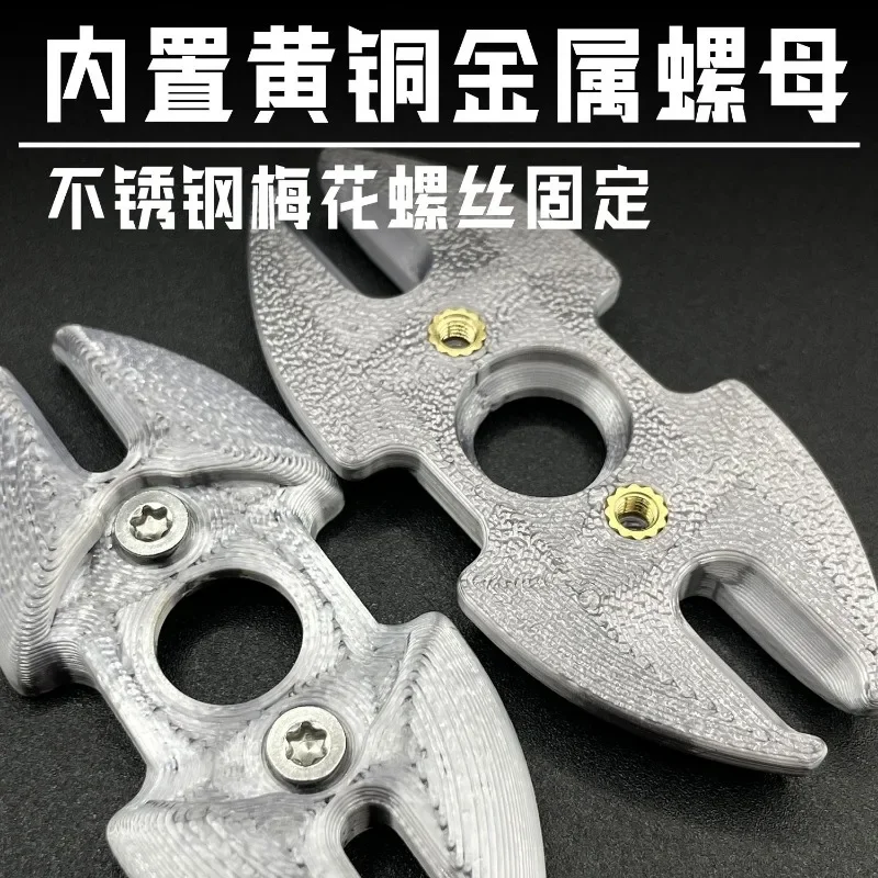 Decompression toy EDC genuine ABS plastic double-pronged fingertip top fidget black technology trendy toy 3D printing gift