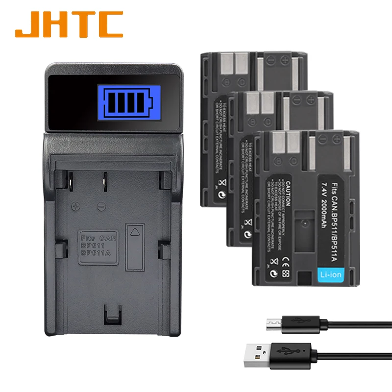 BP-511 BP-511A batteria per Canon EOS 40D 300D 5D 20D 30D 50D 10D D60 G6 BP511 FV40 FV30 FV100 200 batterie per fotocamera 2000mah