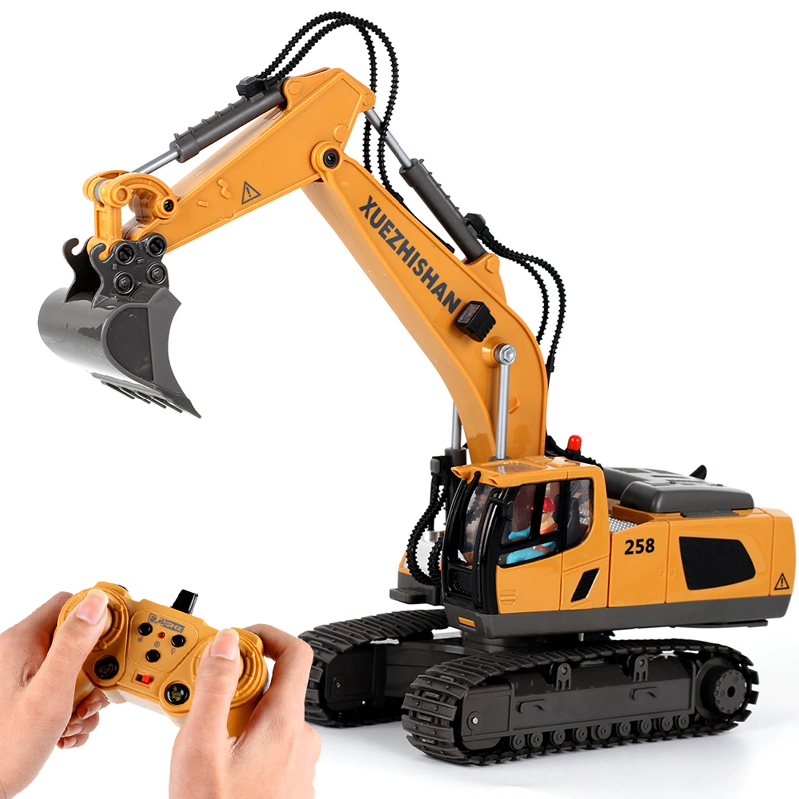 RC 굴삭기 장난감, 11 채널 리모컨 건설 트럭, 1/20 체중계, 2.4GHz