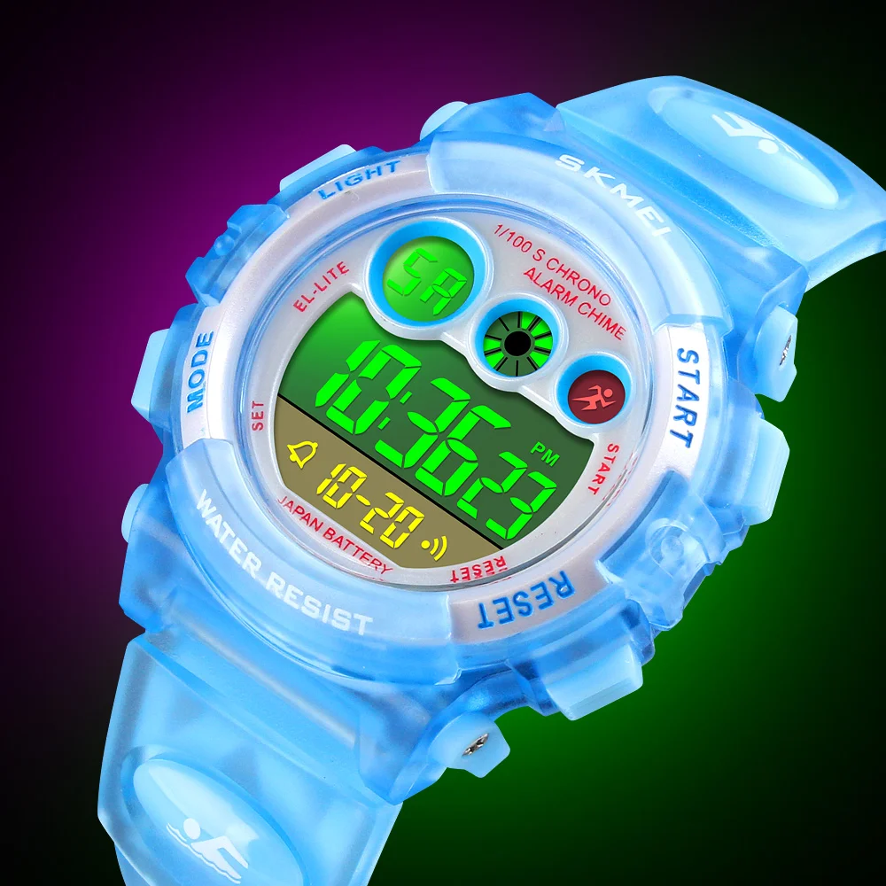 SKMEI 1451 Dropship Fashion Waterproof Children Boy Girl Watch Digital LED Watches  Alarm Date Sports Electronic Digital Watch 4