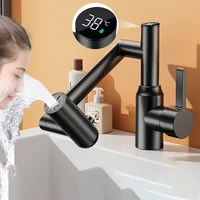 Digital Display LED Bathroom Basin Faucet For 360 Rotation Multifunction Stream Sprayer Hot Cold Water Mixer Sink Tap Bathroom 2