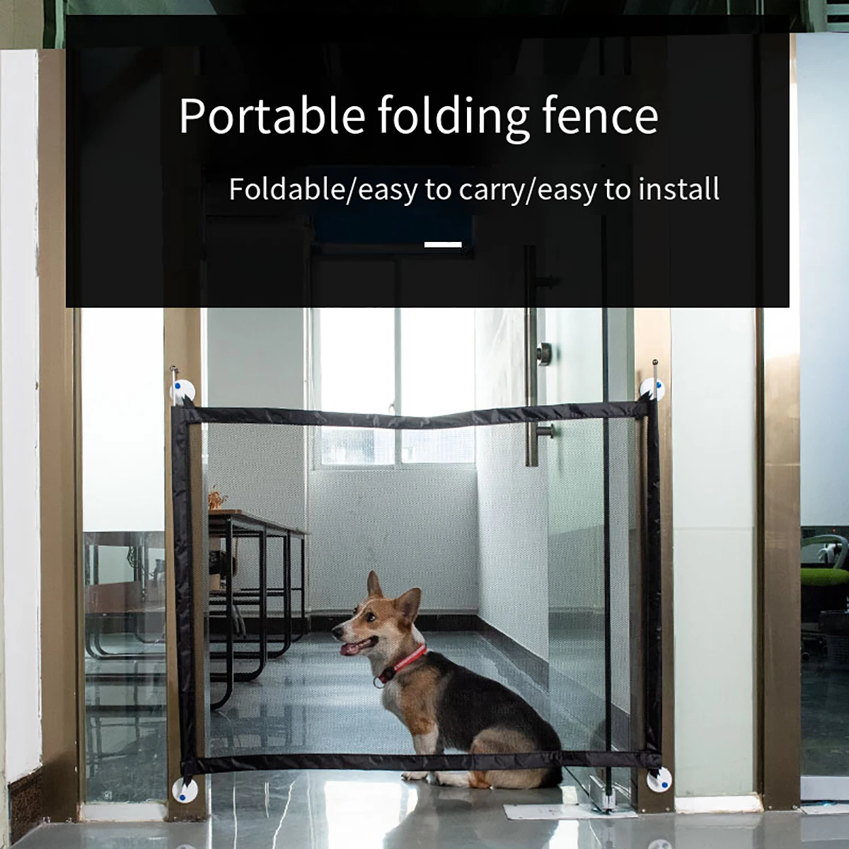 Children's fence Folding wire mesh fence home pet isolation balcony door child protection isolation net