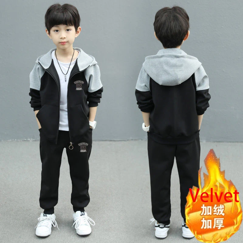 Kids Autumn Spring 2Pcs Hoodie Pants Sports Suits 2-14 Years