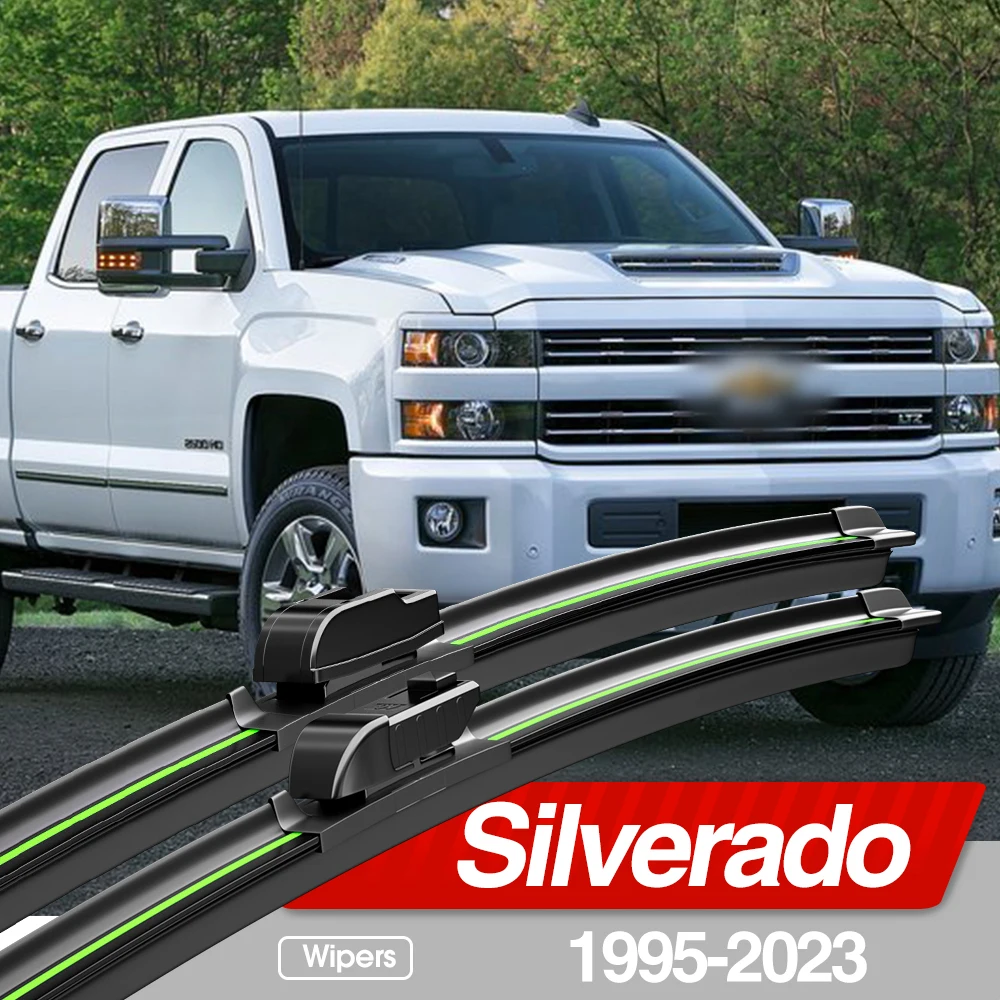 Für Chevrolet Silverado 1995-2023 Frontscheibenwischerblätter 2 Stück Windschutzscheiben-Fensterzubehör 1996 2000 2012 2015 2017 2018
