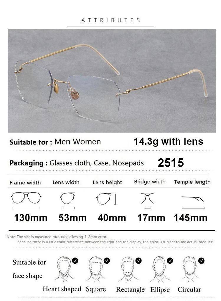 Stylish Titanium Eyeglasses