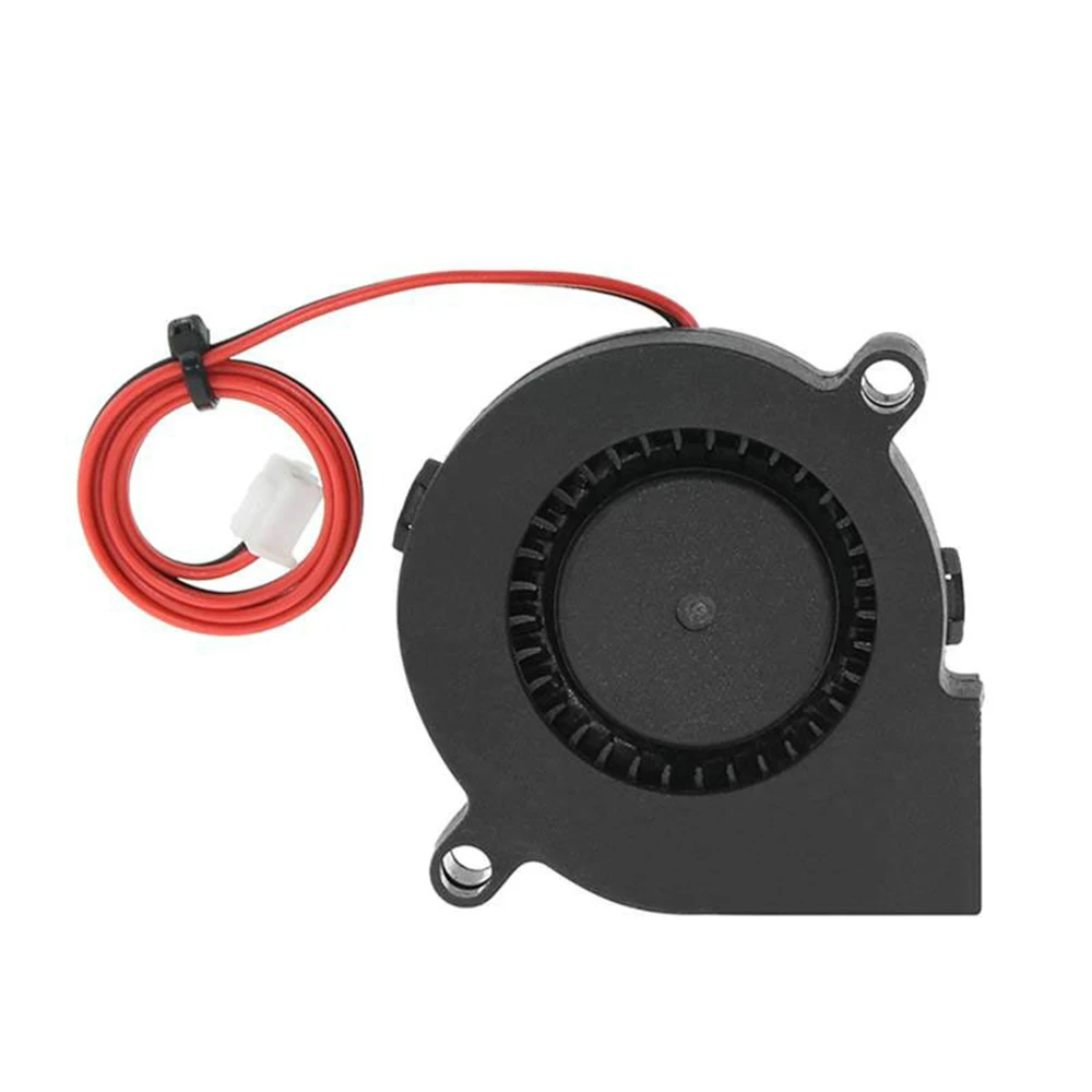 Ventilador Turbo Brushless 3d Printer Peças 2pin para Extrusora dc Cooler Blower Parte Ventiladores de Plástico Preto 10 Pcs 5015 5v 12v e 24v - Imagem 2