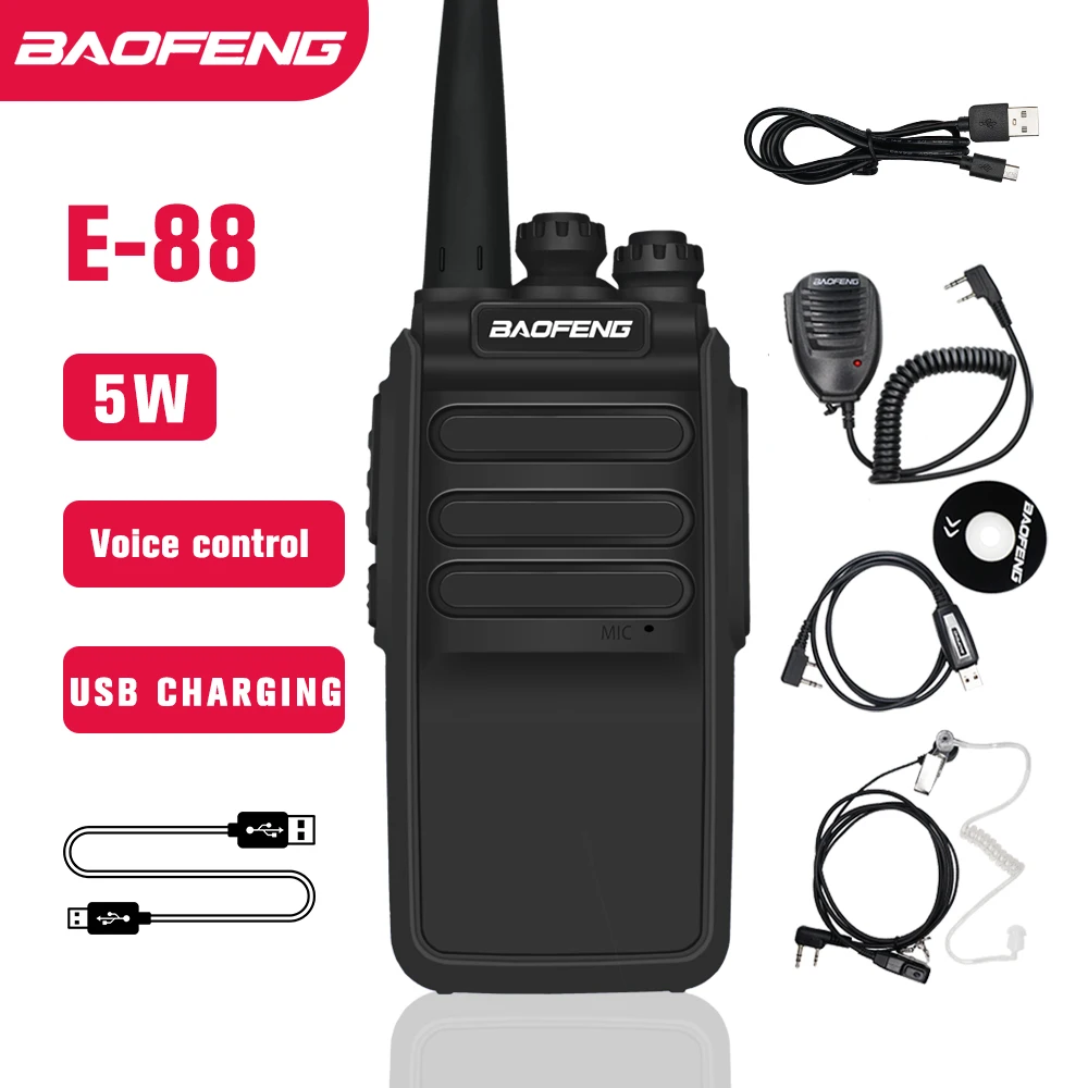 

NEW Upgrade bf-888s baofeng 5W Walkie Talkie BF-E88 mini Ham CB Radio usb Fast charger UHF 400-470MHz Transceiver bf888S BF-999S