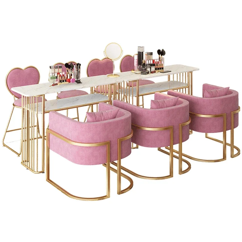 

Modern Manicure Beauty Nail Tables Professional Office Luxury Nail Tables Living Room Mesa Manicura Salon Furniture