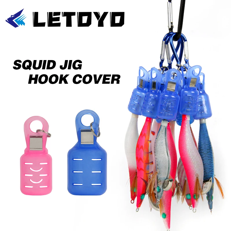 Fishing Hook 9pcs Squid Jig Hook Cover Safety Caps Umbrella Accessories