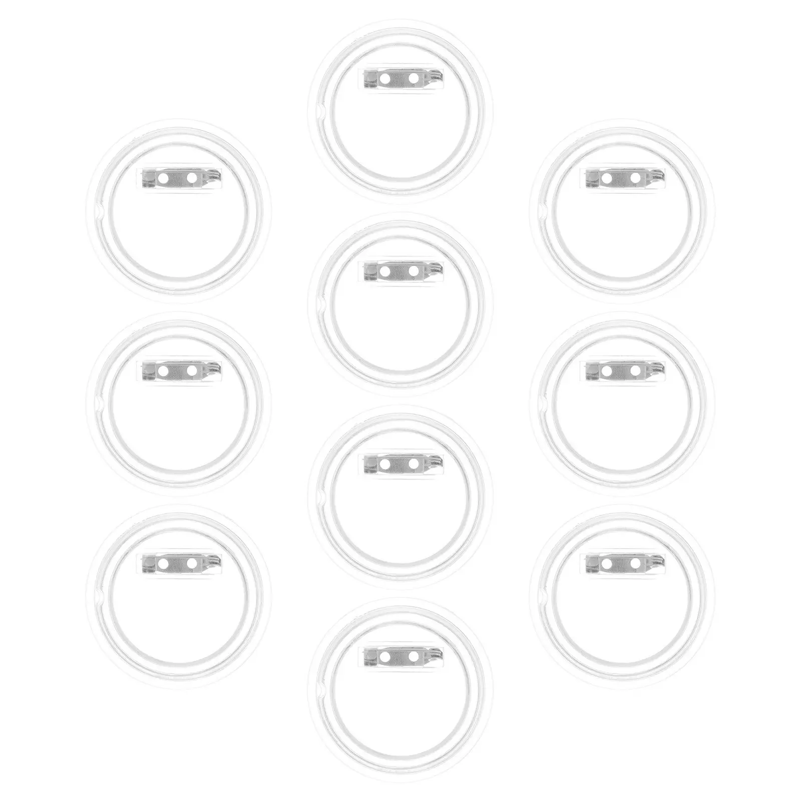 10Pcs 아크릴 배지 사진 버튼 투명 빈 배지 만들기 용품 DIY 공예 버튼 핀 액세서리 기념품 선물용