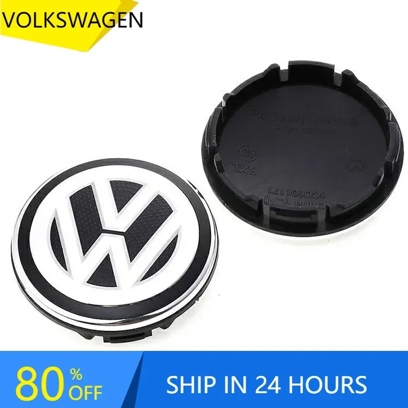 폭스바겐 VW 2025 핫 4개 세트 56/65/66mm 자동차 휠 센터 허브 캡 커버 교체 액세서리 (폭스바겐 VW R GTI 골프용)