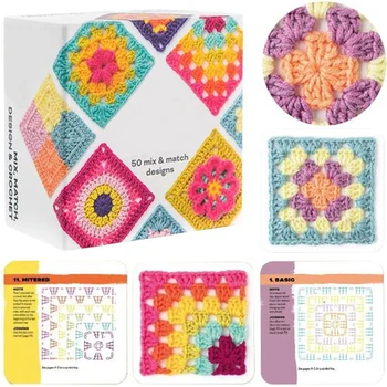 50PCS Crochet Pattern Card Set 1