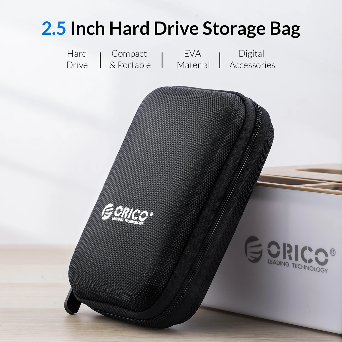 ORICO 2.5 inch hard disk box solid color protection bag portable hard disk case suitable for hard disk storage protection - Image 3