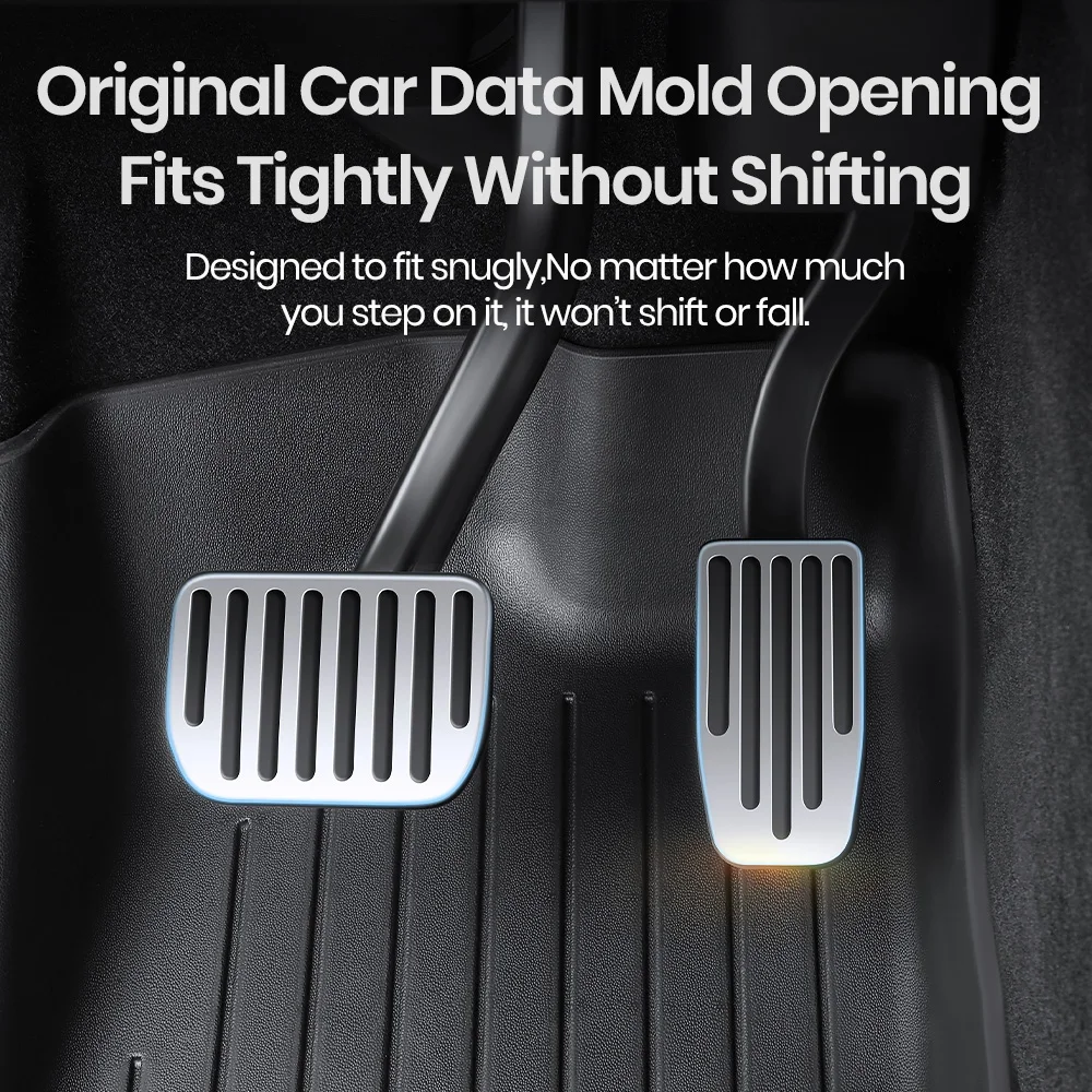 Tesla Model 3 ModelY 2022-2025 용 YZ 자동차 용 가속기 브레이크 레스트 페달 AntiSlip 풋 페달 패드 커버 모델 3 Y 액세서리
