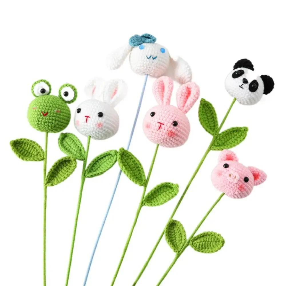 

Simulated Flower 3D Animal Bookmark Book Paginator Book Page Marker Knitted Animal Bookmarks Flower Book Clip Weaved