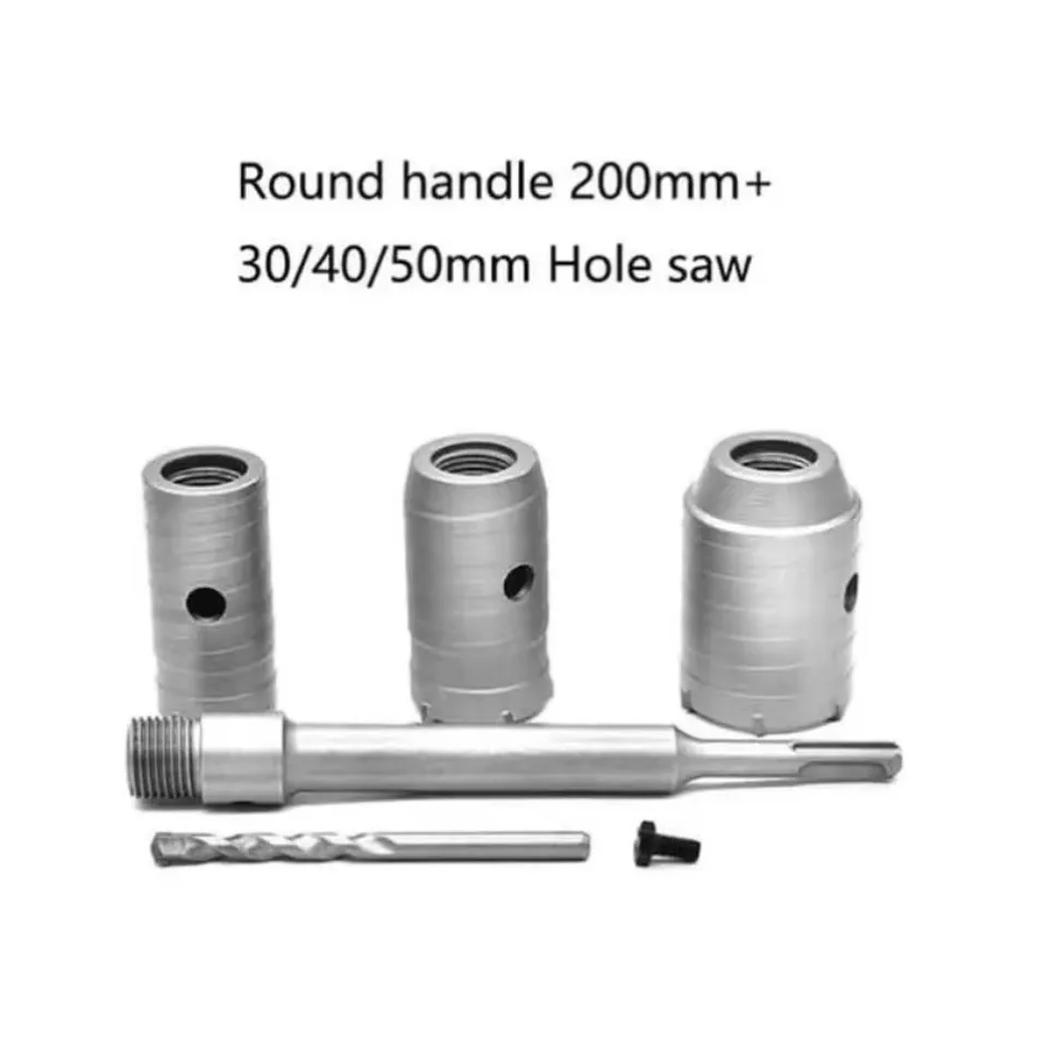 Air Conditioner Hole Saw Set for Cement Stone Brick Wall Drilling Concrete Wall Hole Opener Carbide Electric Hammer Drill Tool