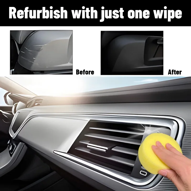 Universal Leather and Plastic Repair Polishing Wax - Automotive interior reconditioning cream for leather/plastic/rubber care