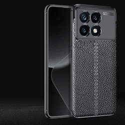 Soft Silicone Bumper Shield Protective Phone Case Cover for Poco X6 Pro (Black)