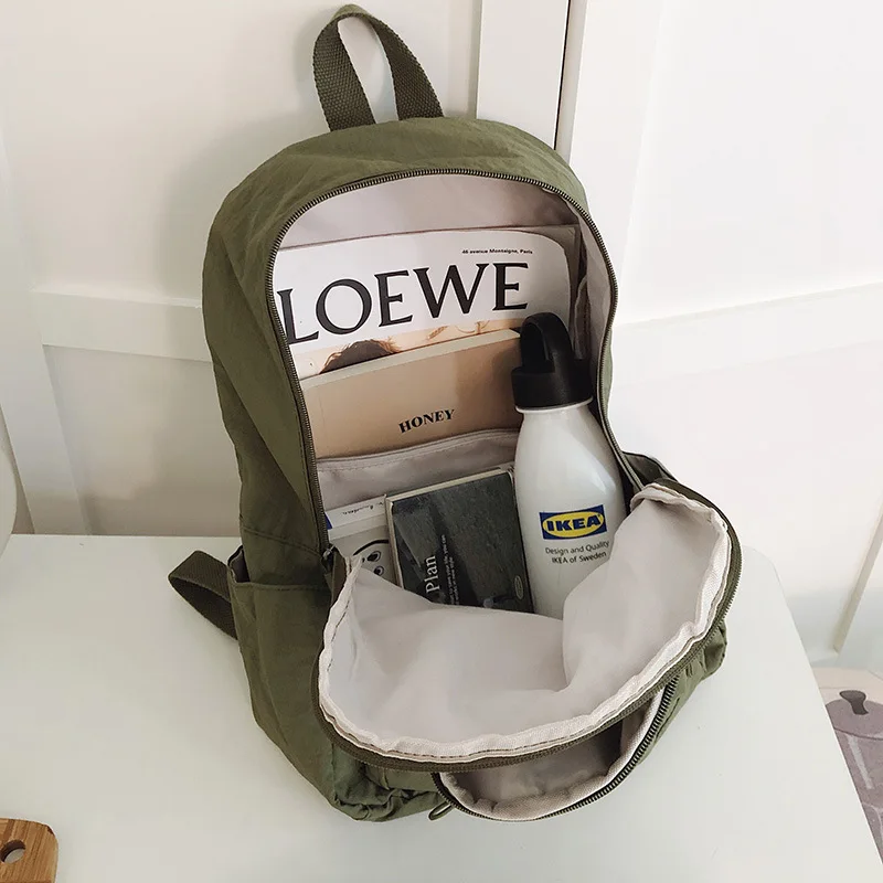 حقيبة ظهر كاجوال للنساء خفيفة الوزن ومقاومة للماء للسفر، حقيبة نسائية ذات سعة كبيرة، حقيبة ظهر مدرسية للبنات في الكلية