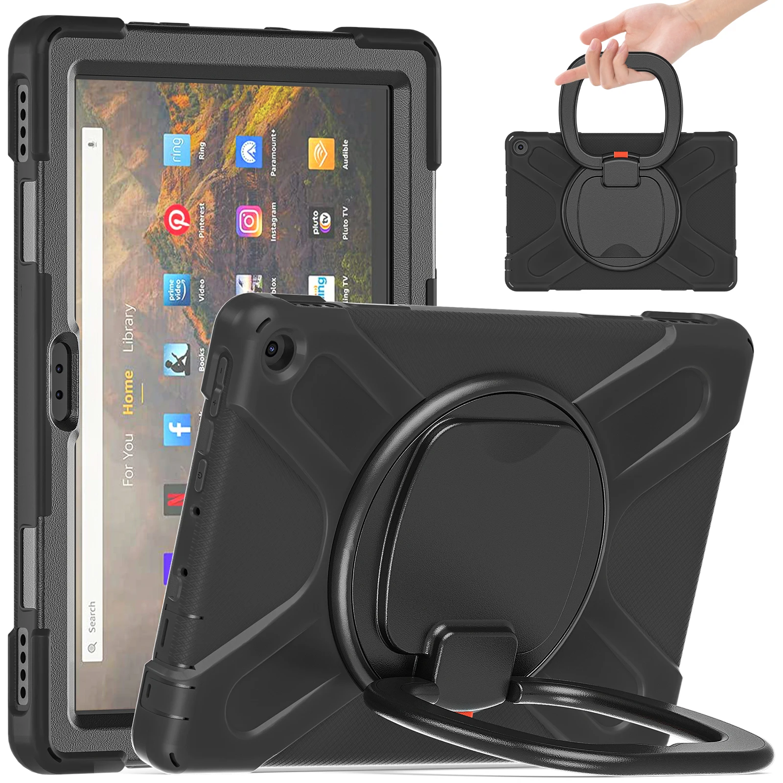 Heavy Duty Shockproof Case with 360° Rotatable Handle Grip