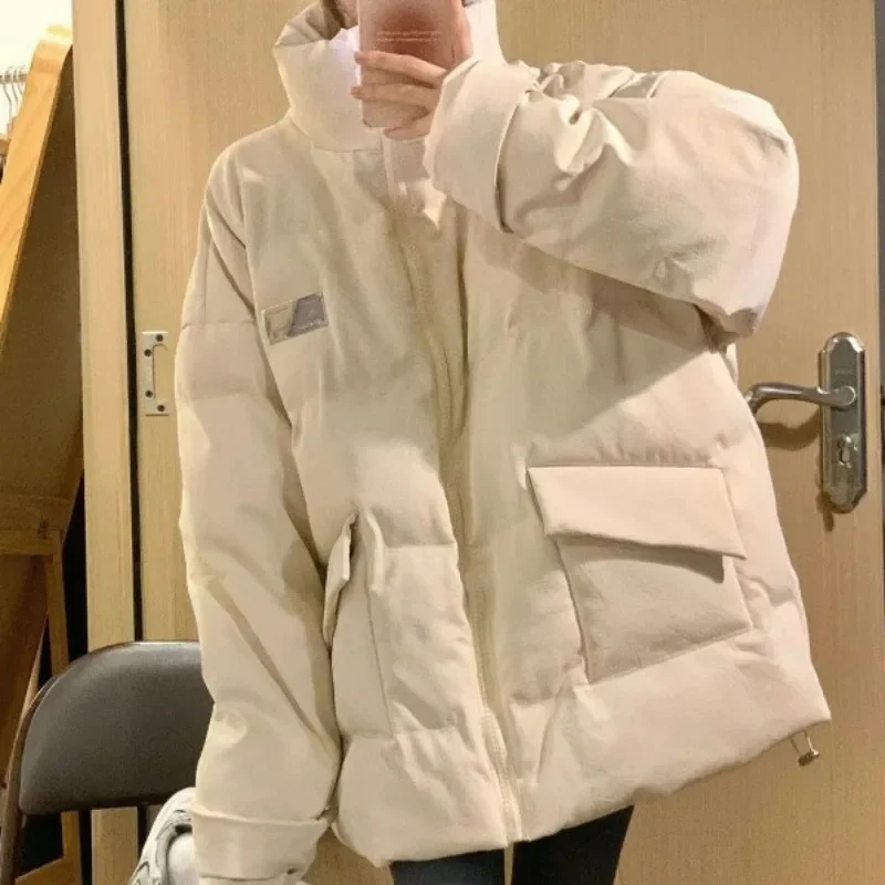 Новинка 2024, женское пуховое пальто из хлопка