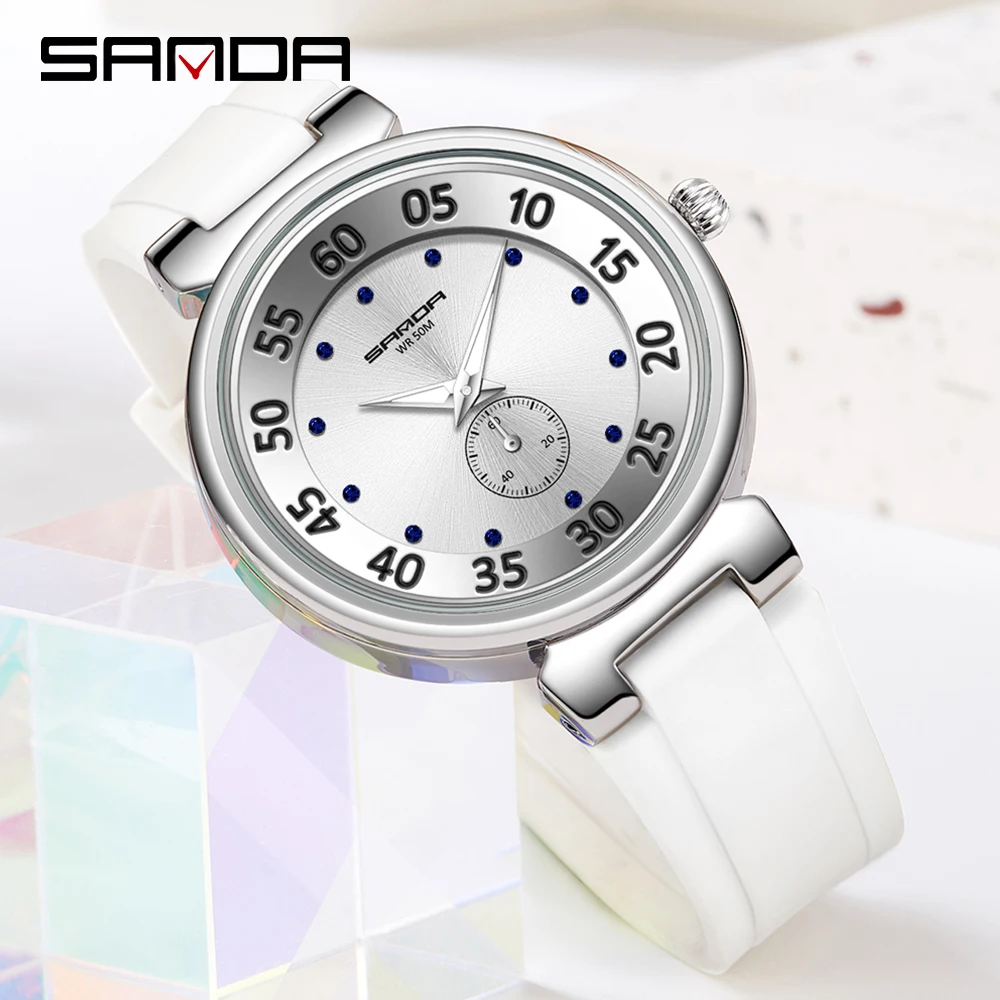 

SANDA 2023 New Men Quartz Watch Fashion Casual Mens Clock Chronograph Luminous Finger 50M Waterproof Relogio Masculino 3212